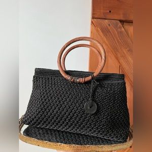 Black Woven Sak Purse